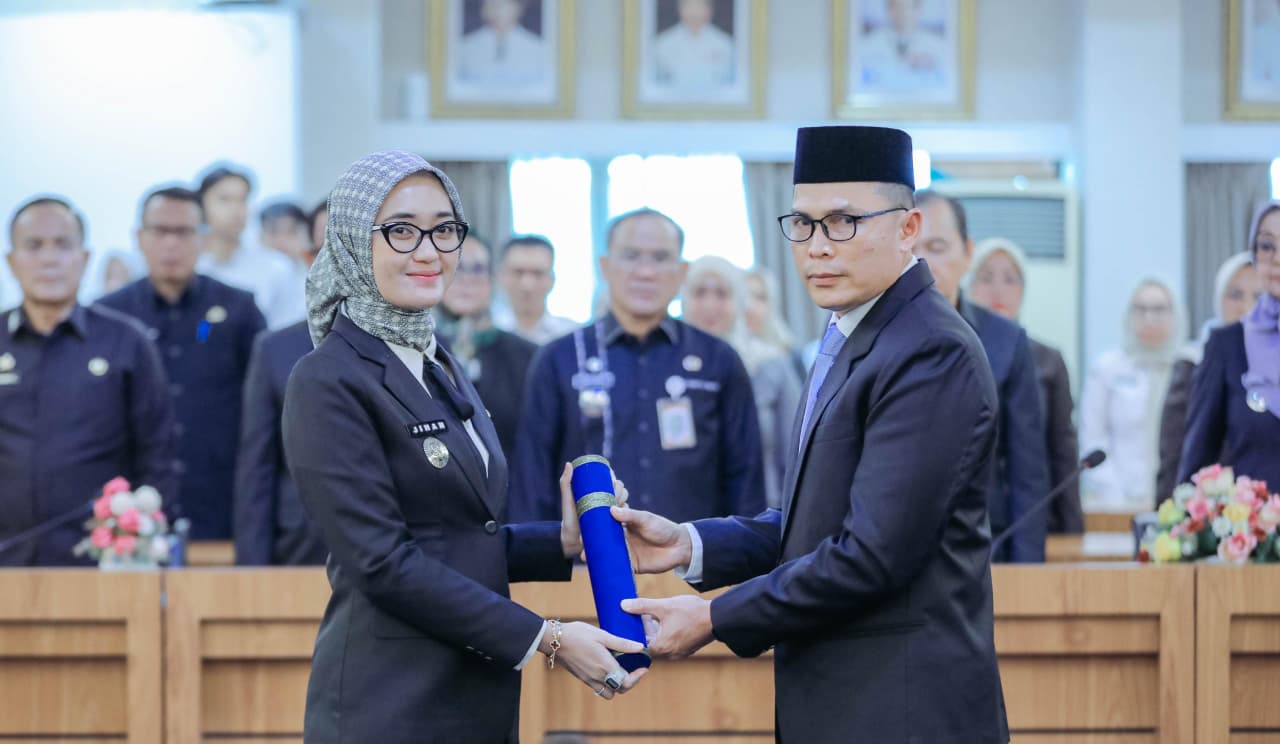 Wagub Jihan Lantik Indra Sanjaya sebagai Kepala Biro Administrasi Pimpinan Setda Lampung
